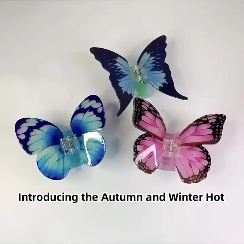 Autumn/winter Hair Claw Jewelry - Sweet Style Butterfly Clips display picture 1