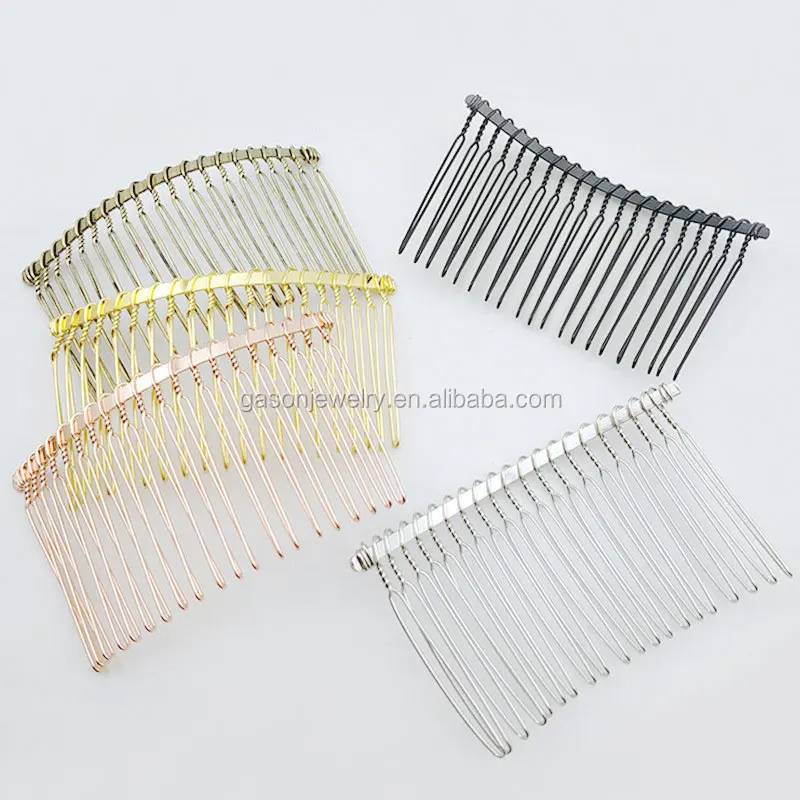 Wholesale 22 Teeth Twist Wire Silver Hair Comb Wedding Bridal Accessory  Veil Diy Combs - Buy French Twist Hair Combs,Fancy Wedding Hair Combs,Personalized  Hair Comb Product on 