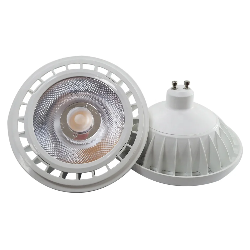 12W 12 degree  COB Ar111 Led Lamp Gu10 E27 Base Ceiling Spotlights QR111 G53 230V Led With 12V or AC85-265V Cool White