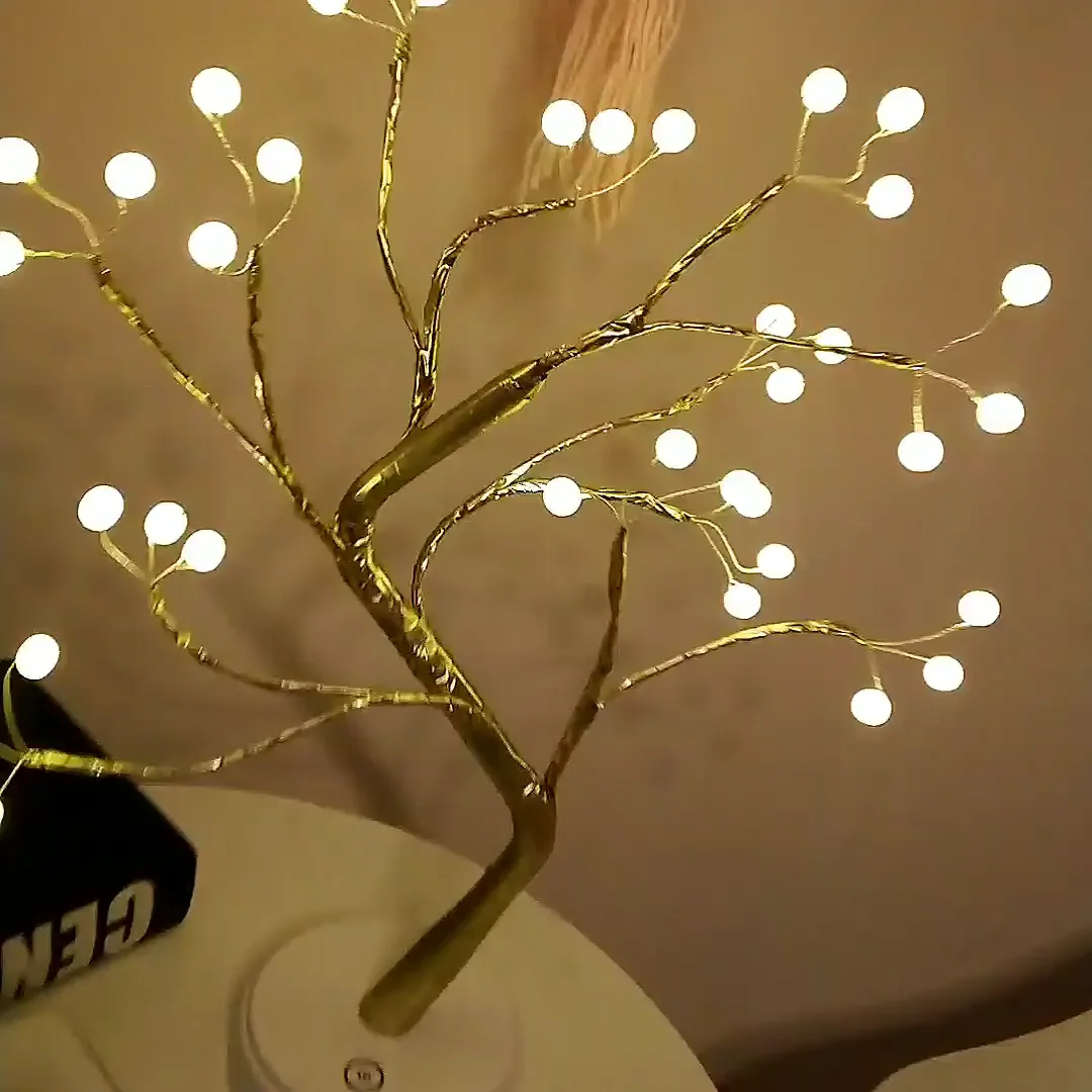 Lampada Da Scrivania Bonsai Con Luci LED – Albero Artificiale Con Touch Switch, Alimentazione USB/Batteria, Decorazione Colorata Per Casa E Ufficio