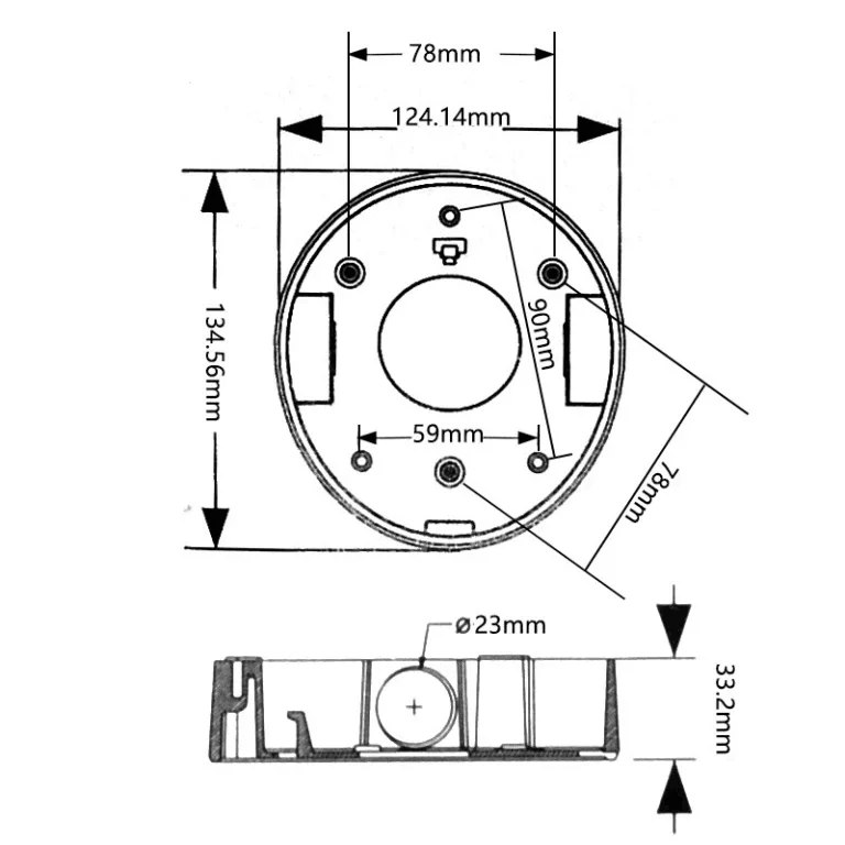 Besview Compatible Hik Camera Junction Box Deep Base For Cctv Camera ...