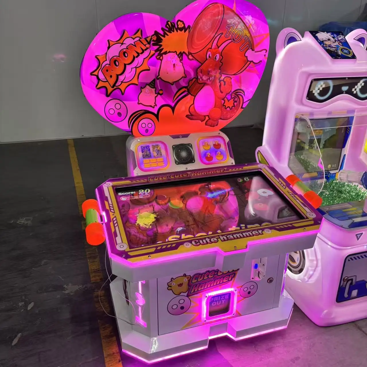 product raisefun factory wholesale adorable hammer kids strength game coin operated safe soft mallet for carnival test childrens play-2