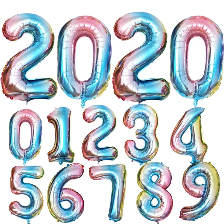 32英寸大花箔生日气球氦数字气球0 9生日快乐婚礼派对装饰品淋浴大人物globo Buy 彩色箔数字气球 生日形状氦金属金色字母和数字铝箔气球 32 英寸气球形状氦金属金色字母和数字