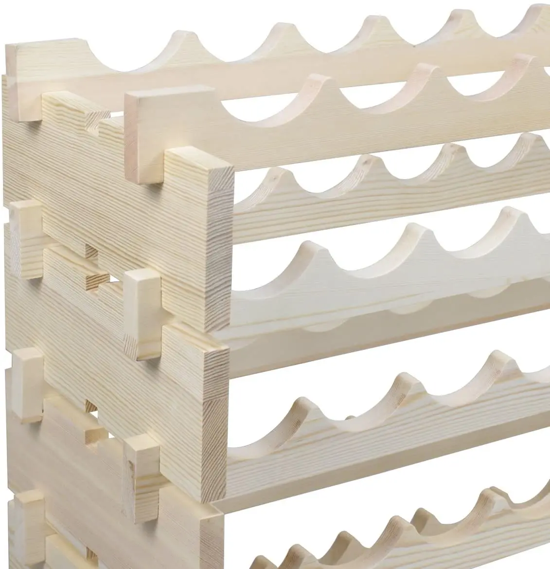 Stackable Modular Wine Rack Wine Storage Stand Wooden Wine Holder