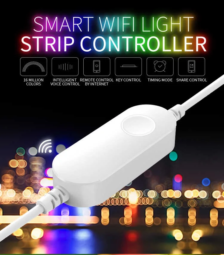 Factory Hot Sales High-grade Material led strip controller dc 12v Smart Wifi Light Strip Controller