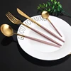 410 Modern Custom Home Goods Bulk Rainbow Copper Gold Plated banquet Flatware Wholesale
