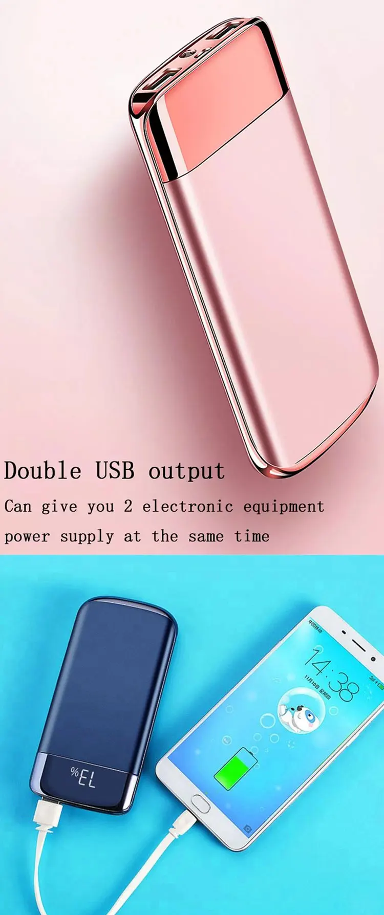 LED Smartphone Universal Ultra Slim Portable Charger 20000mAh Mobile Phone Power Bank - ANKUX.COM