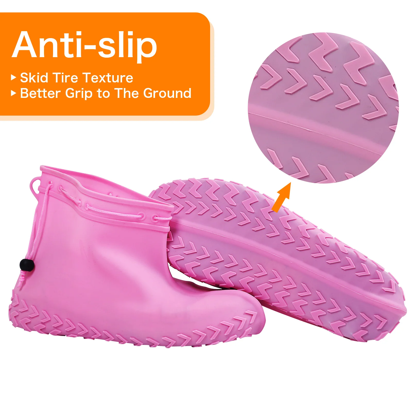 Latex Rain Boot Cover Kids Outdoor Shoe Accessories Reusable Rainy