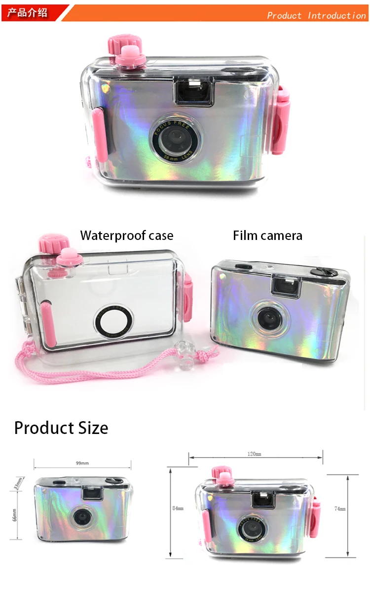 Cute Reusable Underwater Waterproof Aqua Pix Lomo 35mm Film Camera For