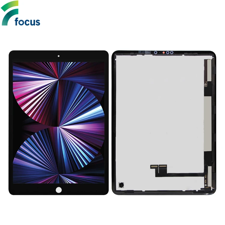 Technician using suction cup and spudger during iPad Pro 12.9 LCD replacement