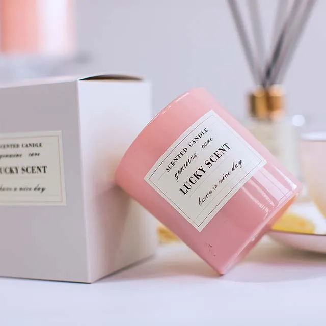 150g Natural Soy Wax Aromatherapy Glass Creamy vanilla Scented Candles Gift Set