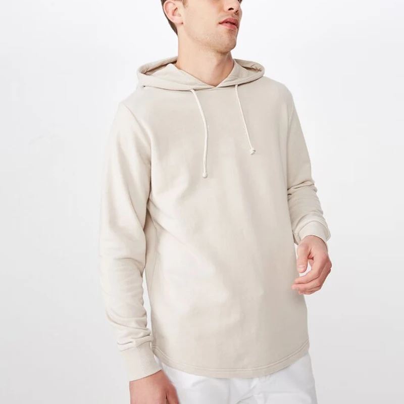 Mens Curved Hem Hoodie Sweatshirt Droptail Scoop Bottom Hoodie Jumper ...