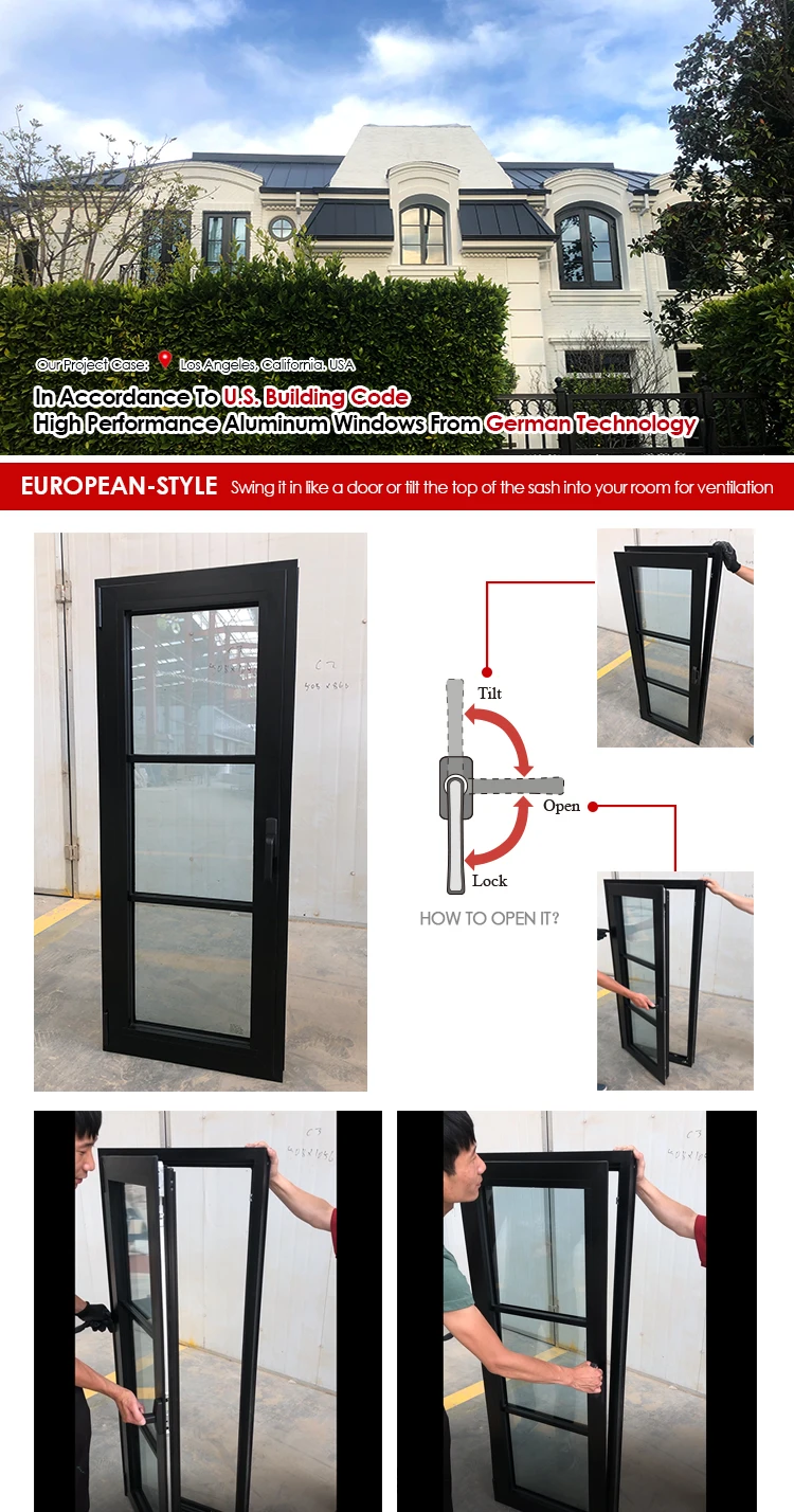 Beautiful Grill Design Pictures Powder Coating Extruded Aluminium Frame 30X30 30X60 60X48 Window