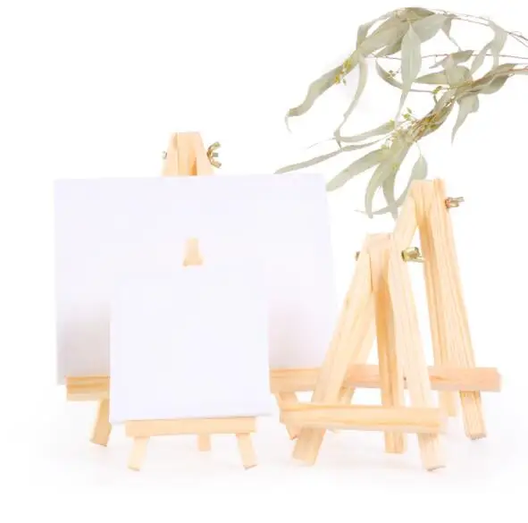 Pine Wood Low Cost Diy Accessories Wooden Art Easel Stand With Canvas 