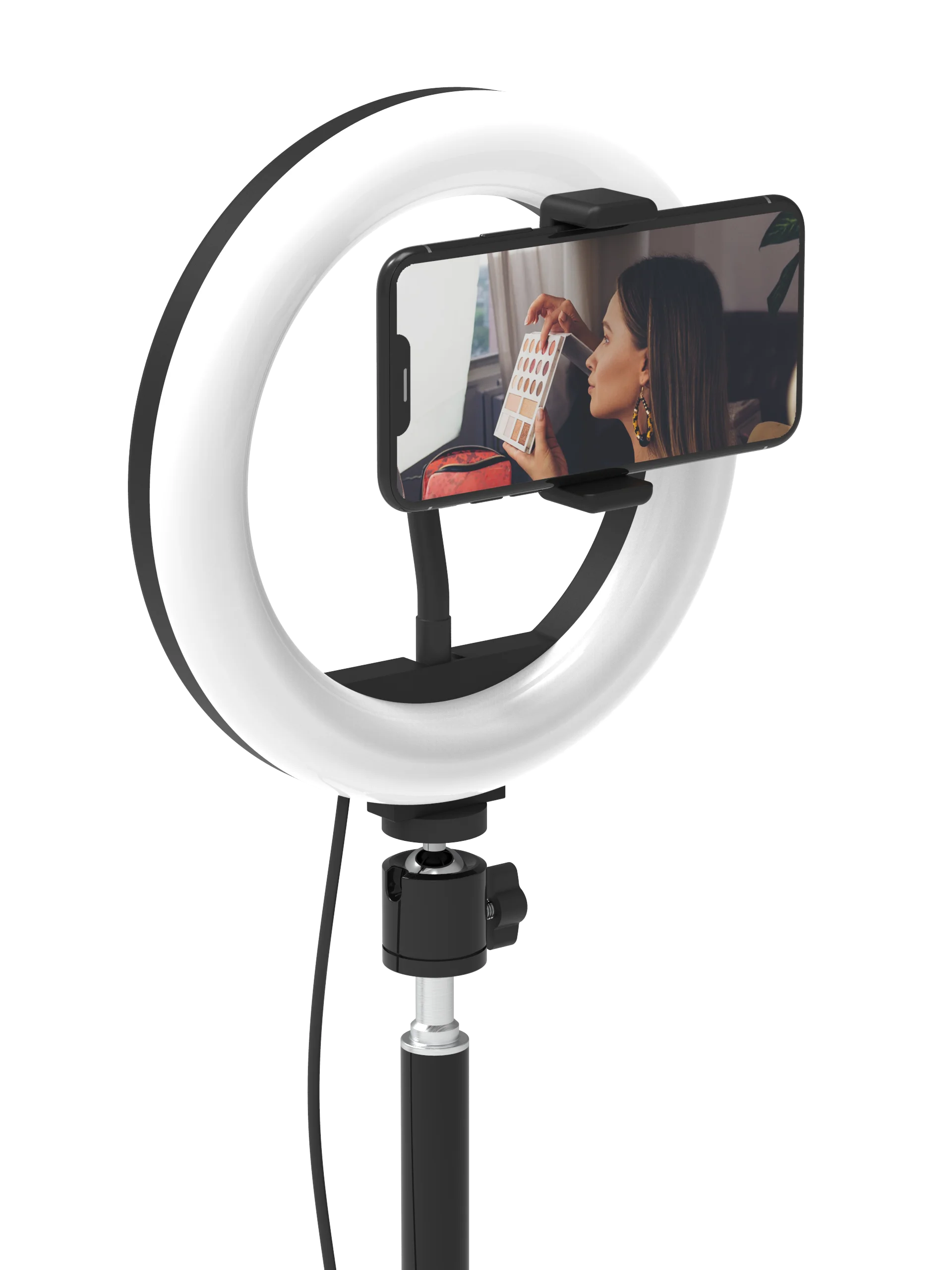 360 Degrees Rotation Portable Tiktok 8 Inch Led Circle Selfie Ring