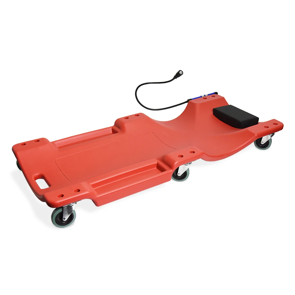 150kg Load Plastic Floor Creeper Garage Rolling Repair Tool With Headrest Universal Wheels