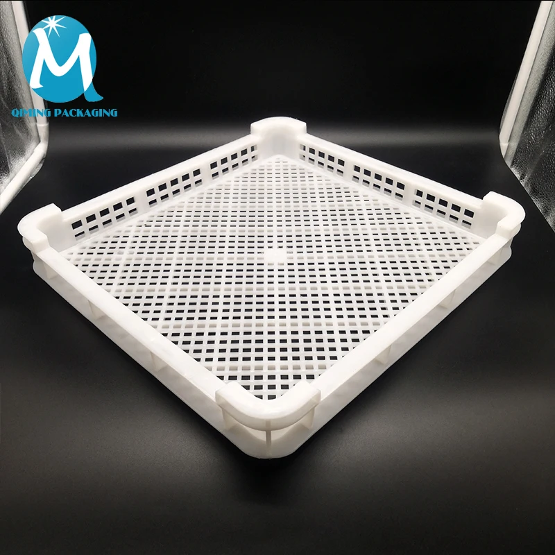 Pasta Plastic Drying Tray Low Temperature Resistant Frozen Plastic Trays For Seafood And Meat