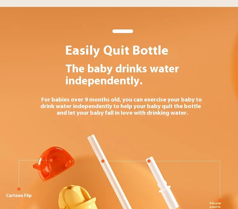 Portable Kidsren's Straw Cap Anti-Choking Drinking Water Artifact Plastic Bottle Cap Conversion Head for Baby Mineral Water