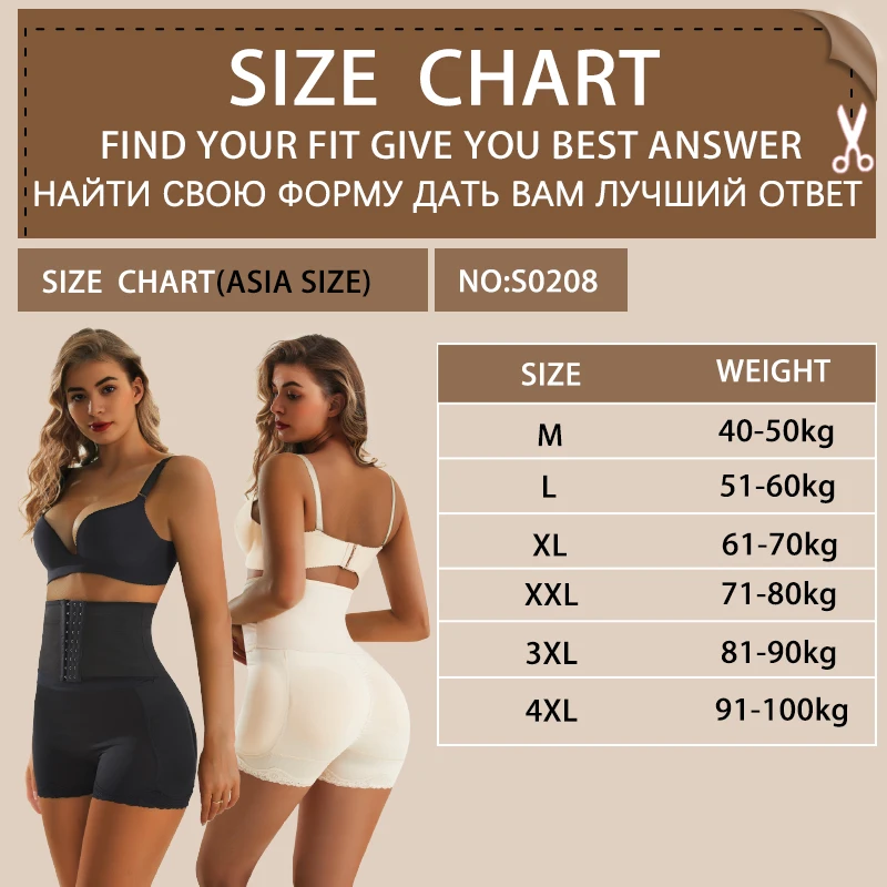 Spandex Plus Size Women Body Shapewear Padded Buttocks Panties Hip Pads Tummy Butt Lift Shaper supplier