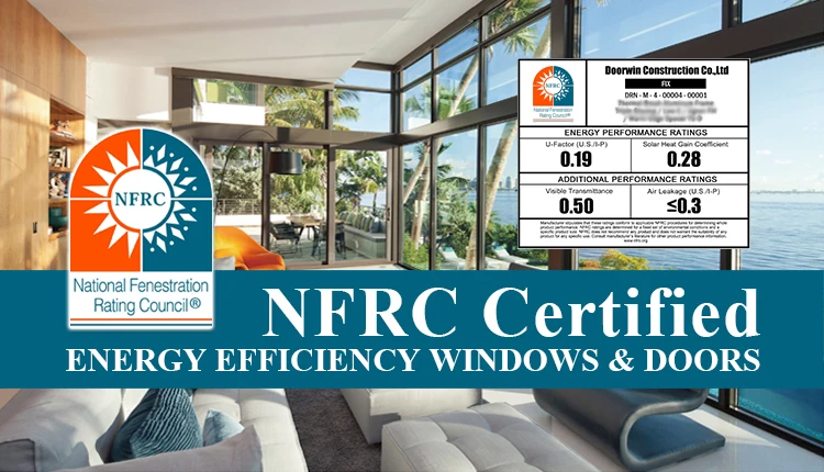 NFRC office safe aluminum glass hurricane impact protection window