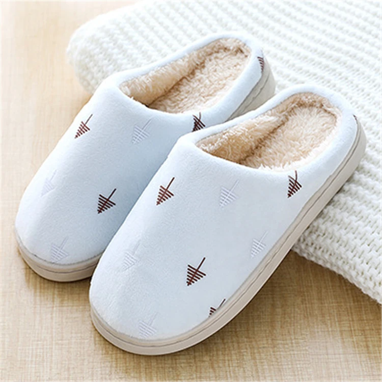 New Style Cotton Slippers Women Thick Bottom Winter Couple Household ...