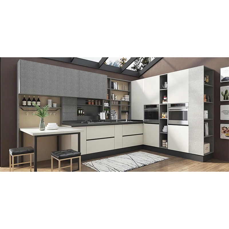 Venta al por mayor gabinetes de cocina grises-Compre online los mejores