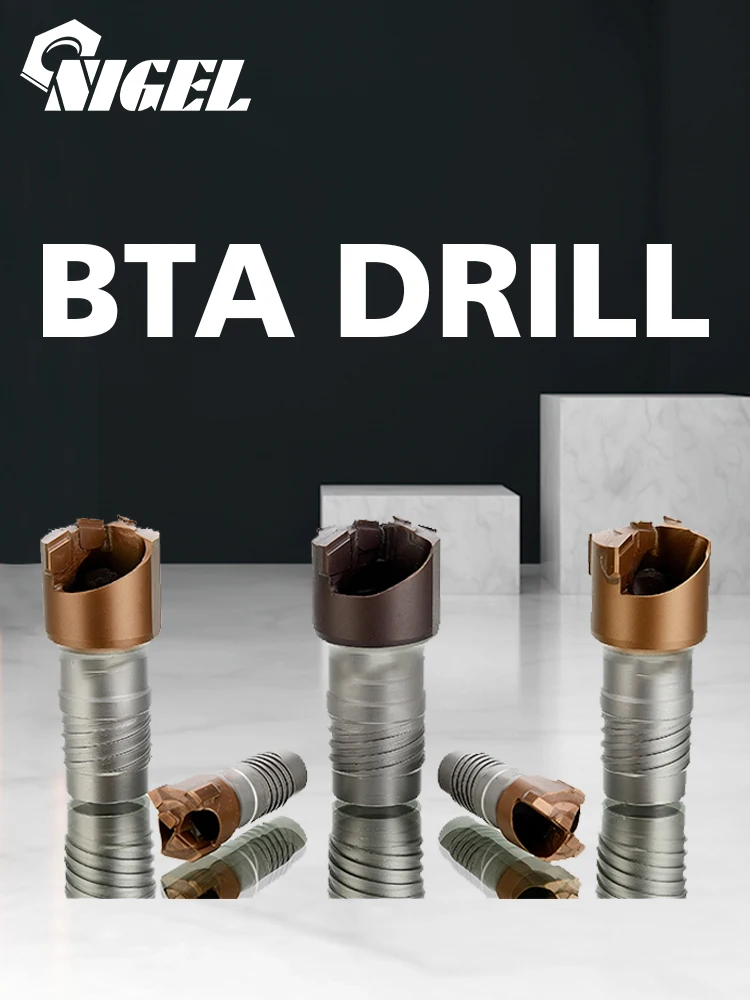 deep single tube drills with external 4 start thread and brazed tips