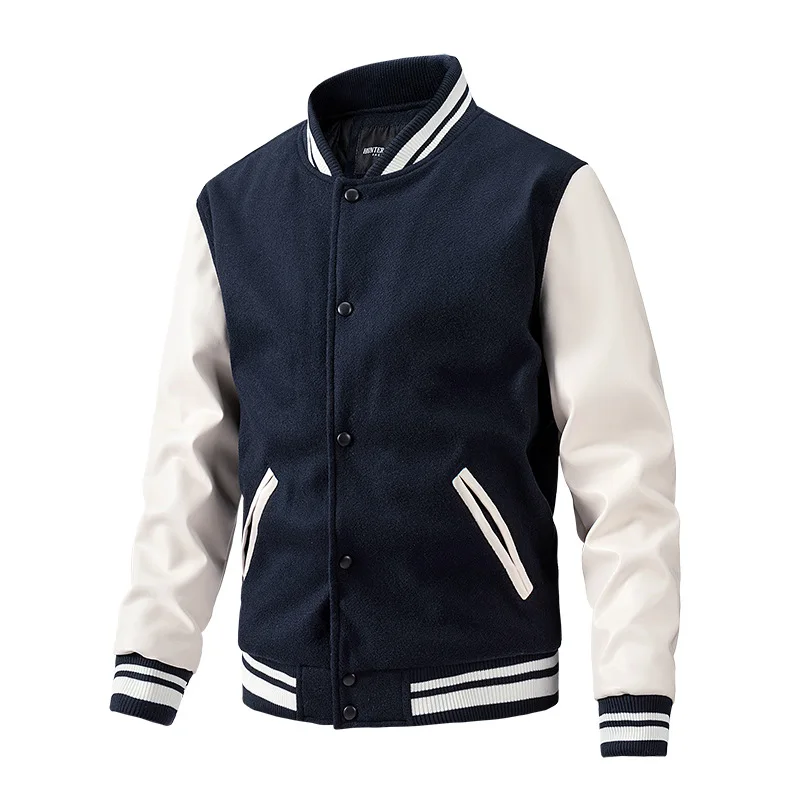 Men's Baseball Jacket Woolen Winter Varsity Coat For Men_voghion.com