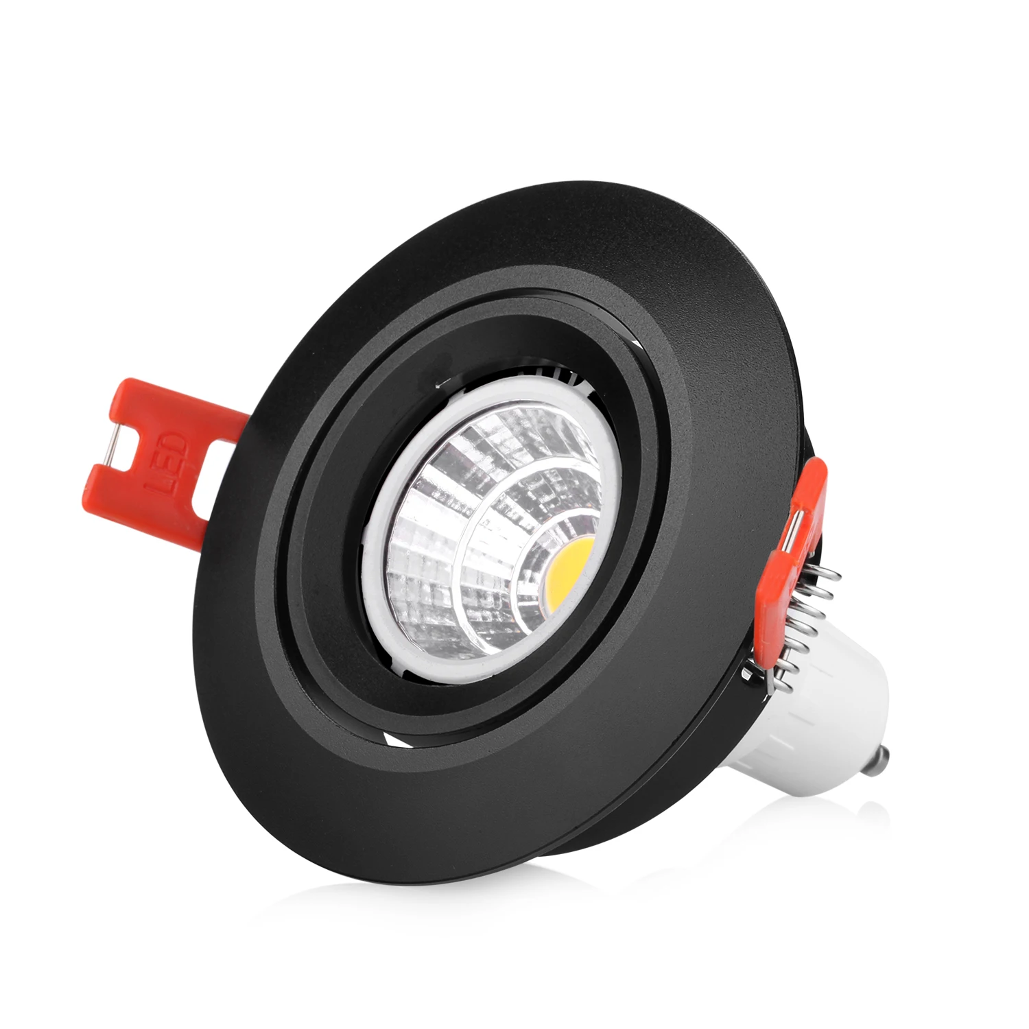 Aluminum MR16 GU10 Cutout 70mm Led Downlight Fitting Frame Round LED Spotlight Fixture