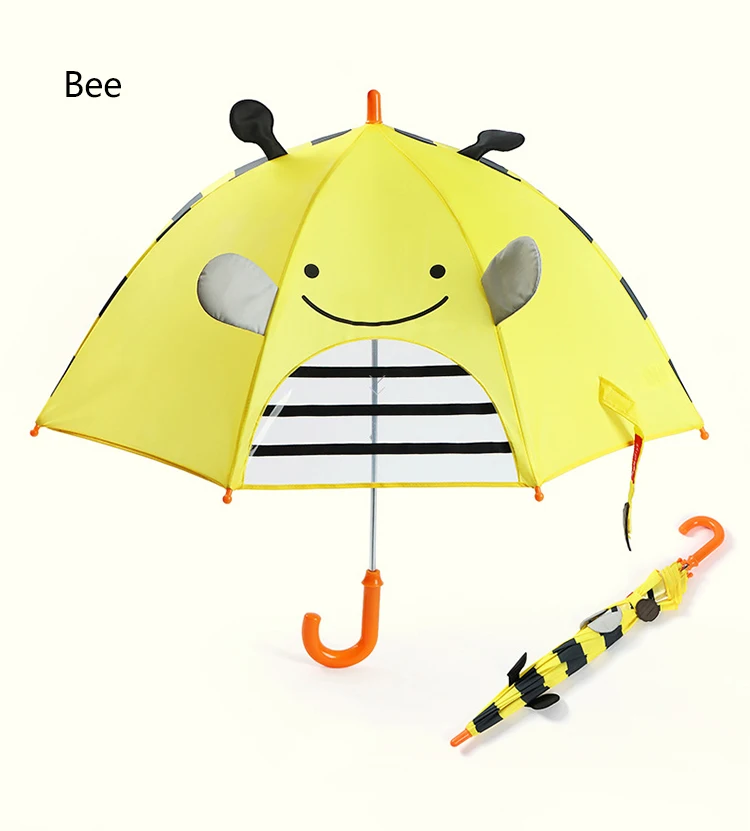 3D Ear Cartoon Animal Kids Children's Hook Handle Umbrella Rain Brolly Whistle 