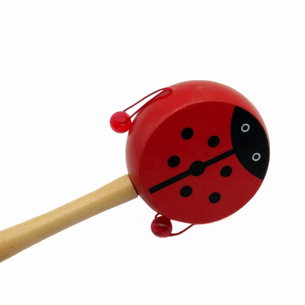 chinese traditional baby toys wooden rattle drum