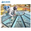 Unique design pre engineered low cost light weight hollow laminated glass dome roof metal steel structure house construction