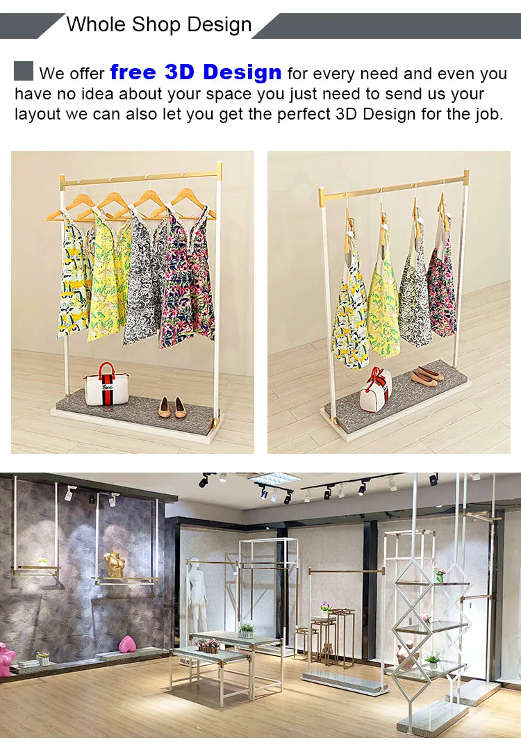 Wholesale Commercial Boutique Retail Store Clothes Stand Clothing