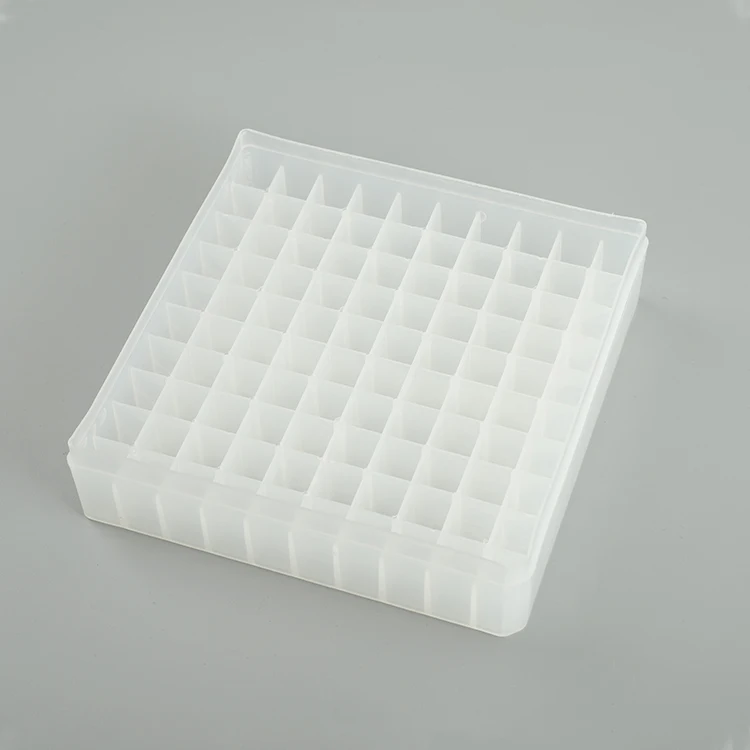 100 Well Plastic Freezing Tube Box Manufacturer Supplies Pp Material 1