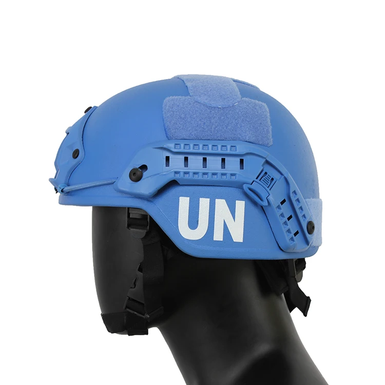 mich蓝色头盔弹道军事战术头盔半切轨