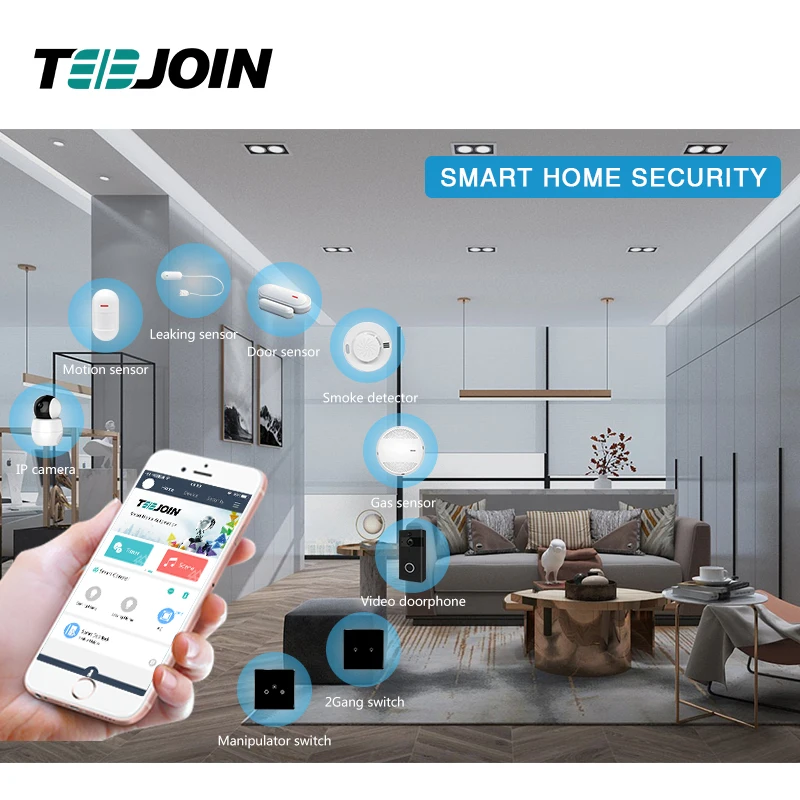 TEEJOIN Security detector smart home security compatible with Tuya Alexa Google home for Smart home security system - ANKUX.COM