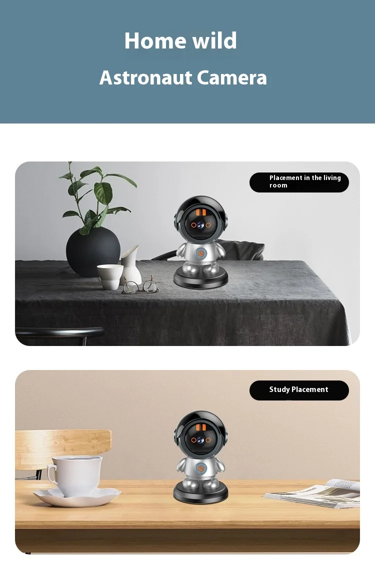 Cloudbirds V360pro 3MP Cartoon IP Camera Wide Angle Dual Rotation 360*60 Ptz Sensor One Click Call Track Cloud Data Cute Robot