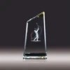 Nice Gift High quality Custom golf match inner engraved crystal award trophy