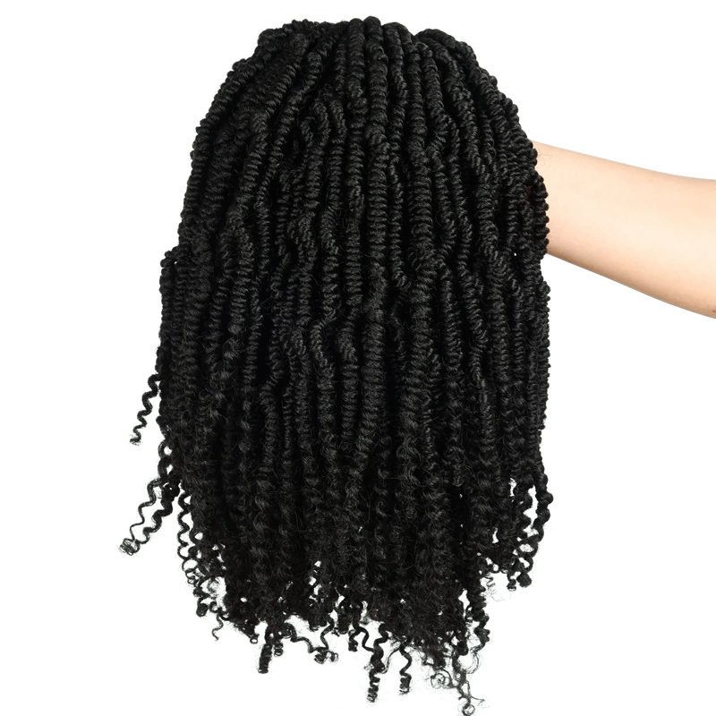 Spring Twist 18 Inch 24 Strands Crochet Wavy Braids Ombre Synthetic ...