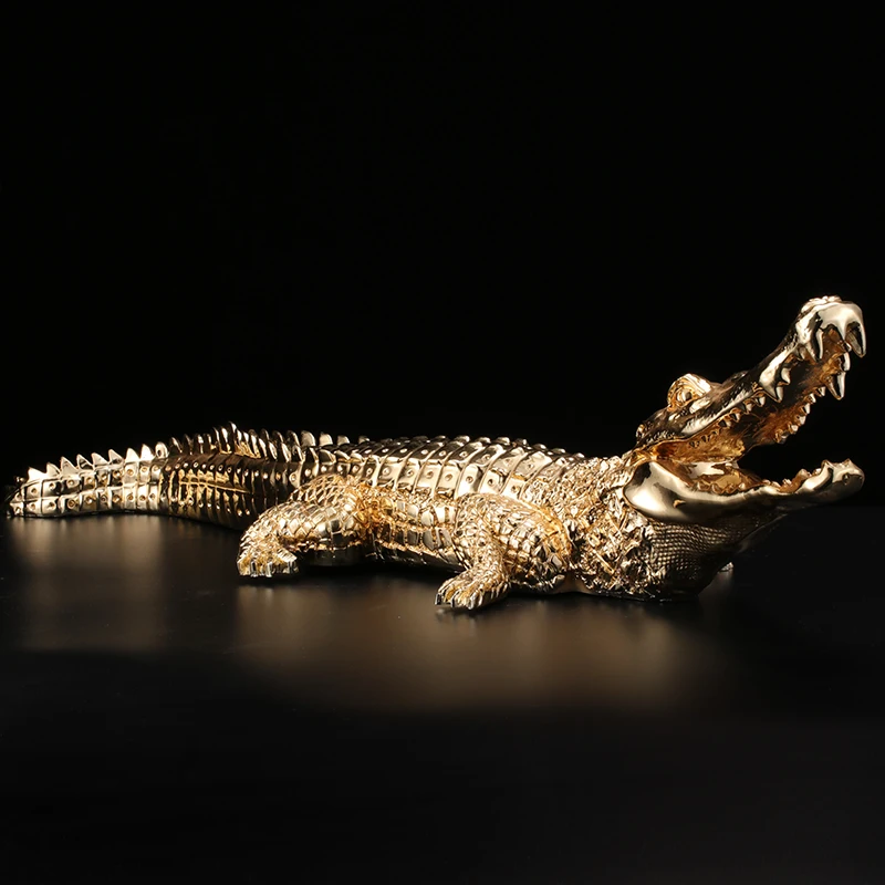 Custom Realistic Resin Hand Made Crocodile Sculpture,Garden Pool Decor ...