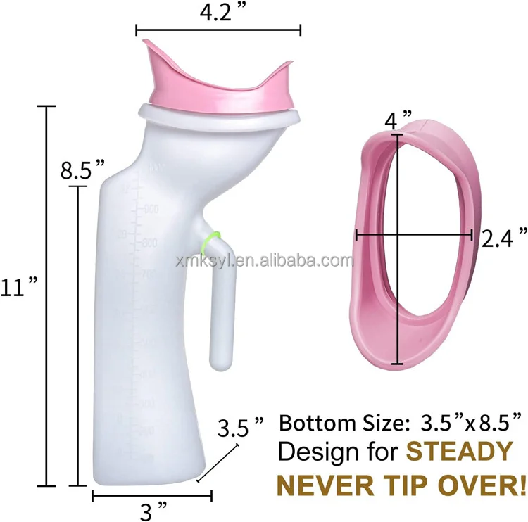 Portable Reusable Female Urinal Urination Device Lady Elderly Bedridden Patients' Urine Bottle