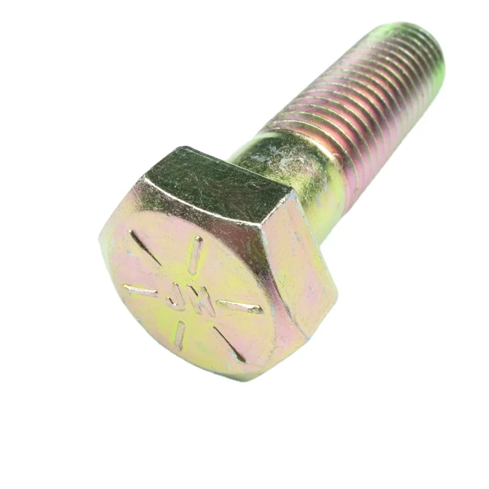 
Sample Inch yellow zinc Plated carbon steel J429 grade 2 5 8 Hex bolts cap screw 