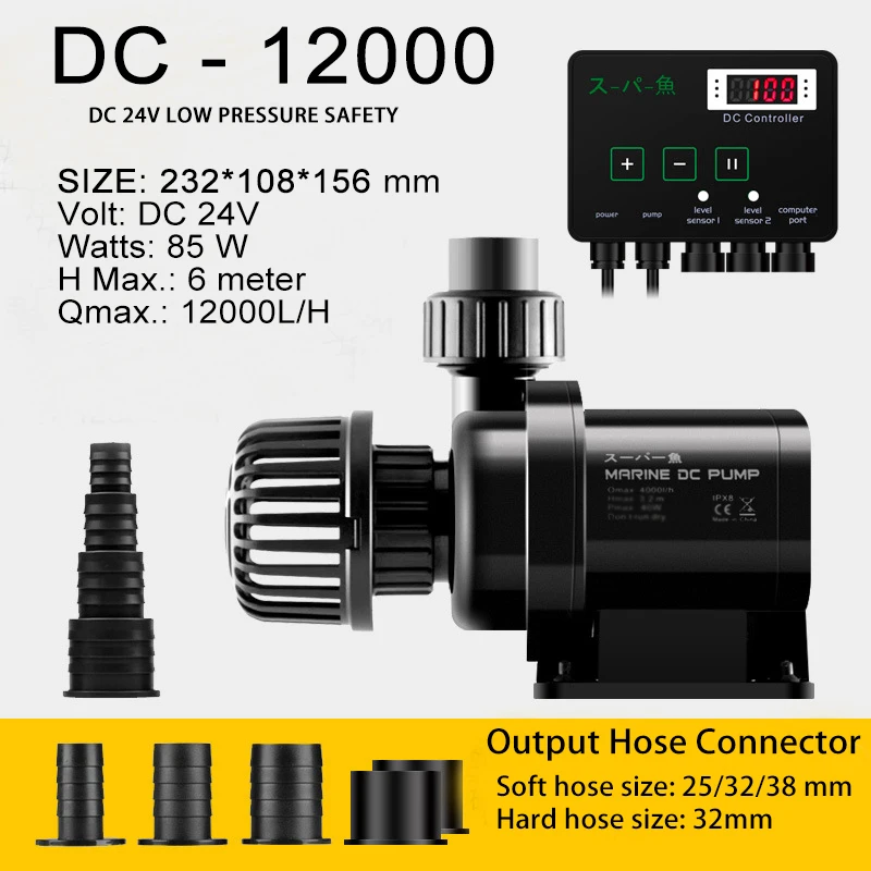 Controllable Dc Water Pump With Controller For Marine Freshwater Aquarium Pond Circulation Buy