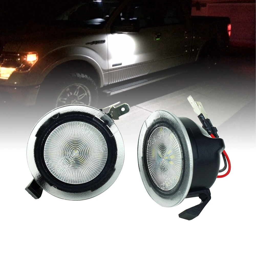 2019 New LED Side Under-Mirror Puddle Light Lamp Assembly Replacement Fit For Ford F-150 Expedition