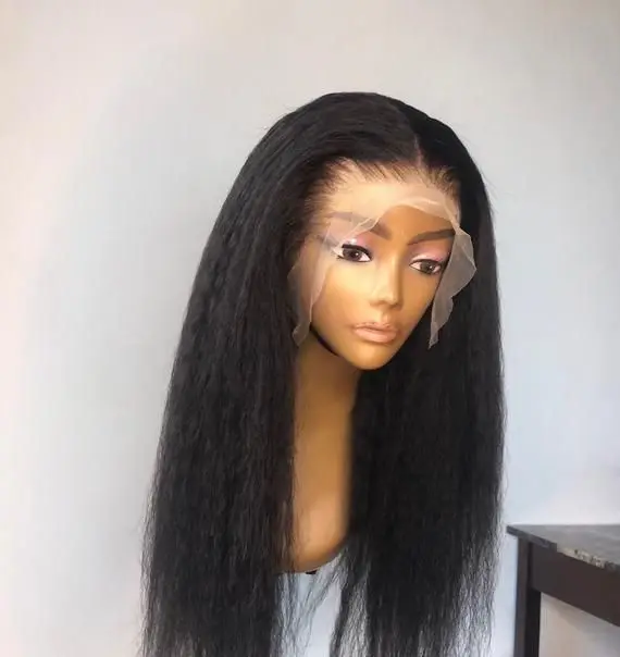 Uniky Kinky Straight Wig Vendors Brazilian Hair Afro Glueless Wigs