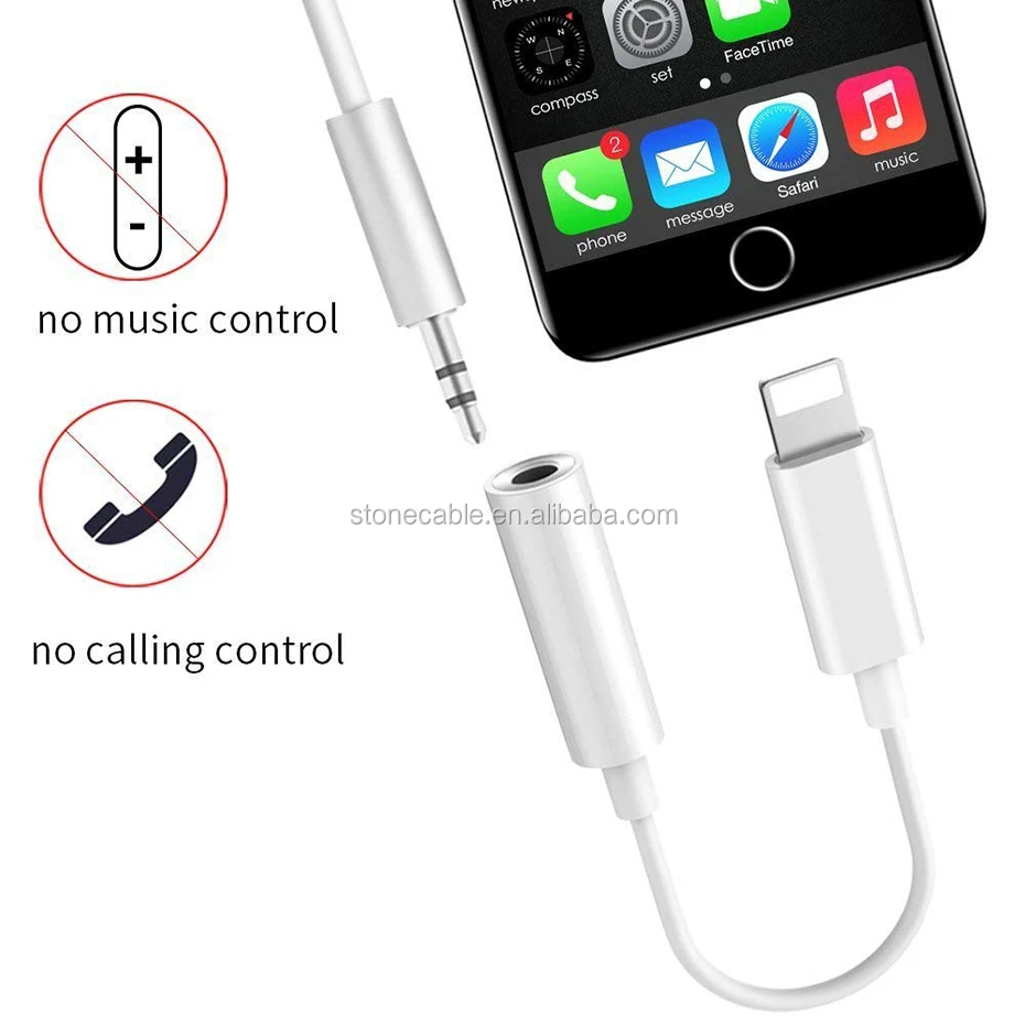 Headphone Jack Adapter 8pin To 3.5 Mm Cable Converter For Iphone 7 8 10