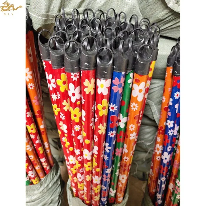 120*2.2cm Pvc Coated Broom Stick Wooden Mop Stick Broomstick With