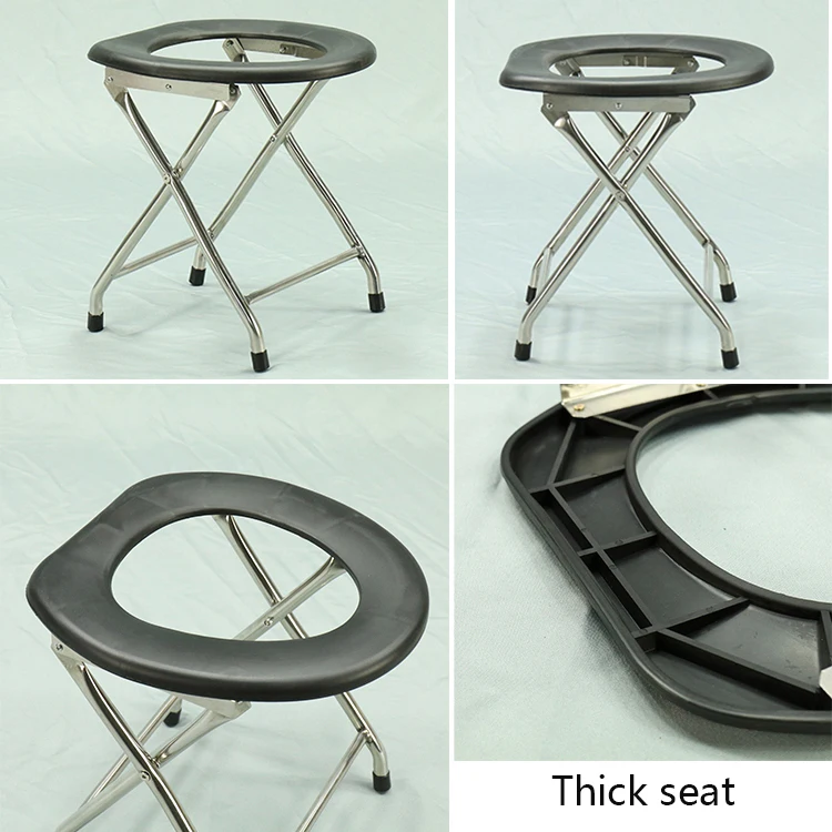 Outdoor Camping Portable Toilet Foldable Camping Toilet Chair Mobile