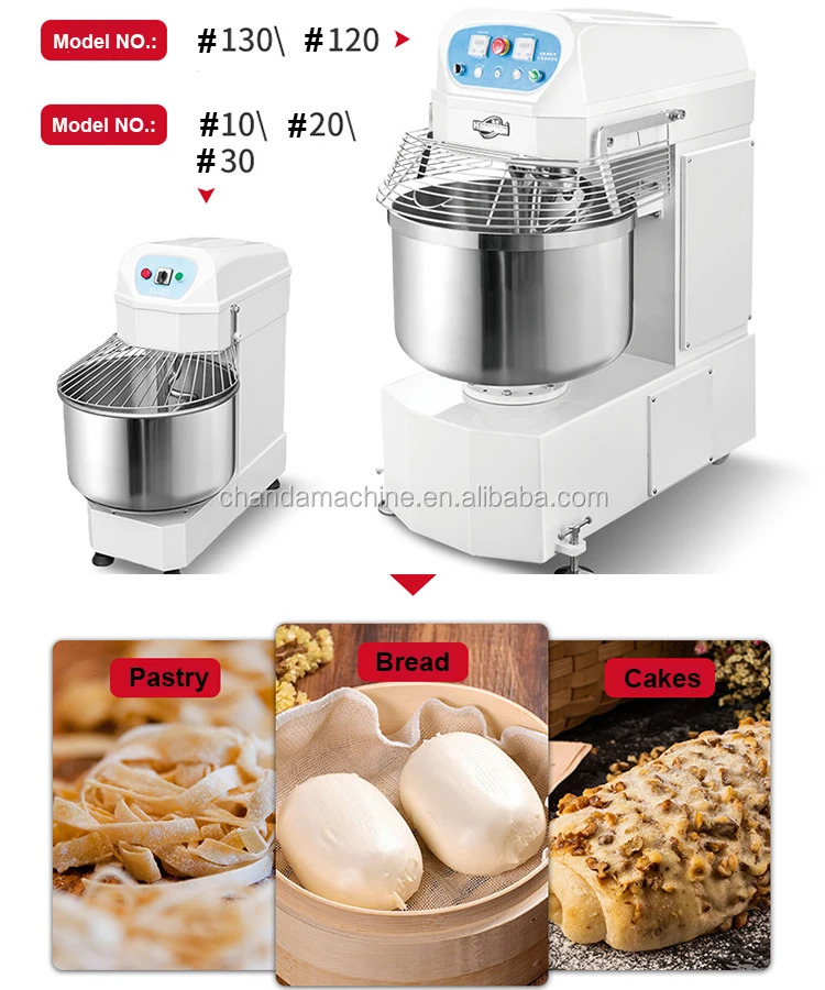 Intelligence 50kg Spiral Dough Mixer,100kg Dough Mixers For Dough