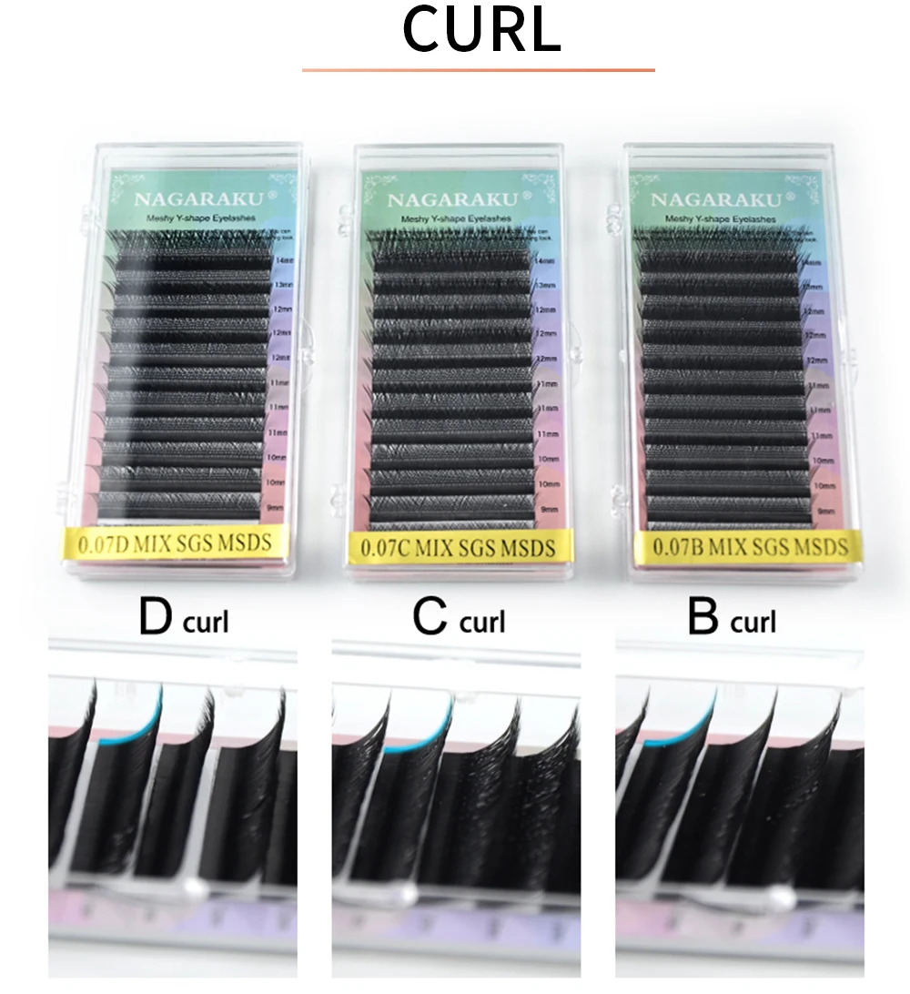 Nagaraku Yy Shaped Eyelash Extensions Weaving Effect Synthetic Mink False Eyelashes Buy